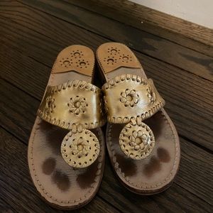 Size 5 gold Jack roger sandals